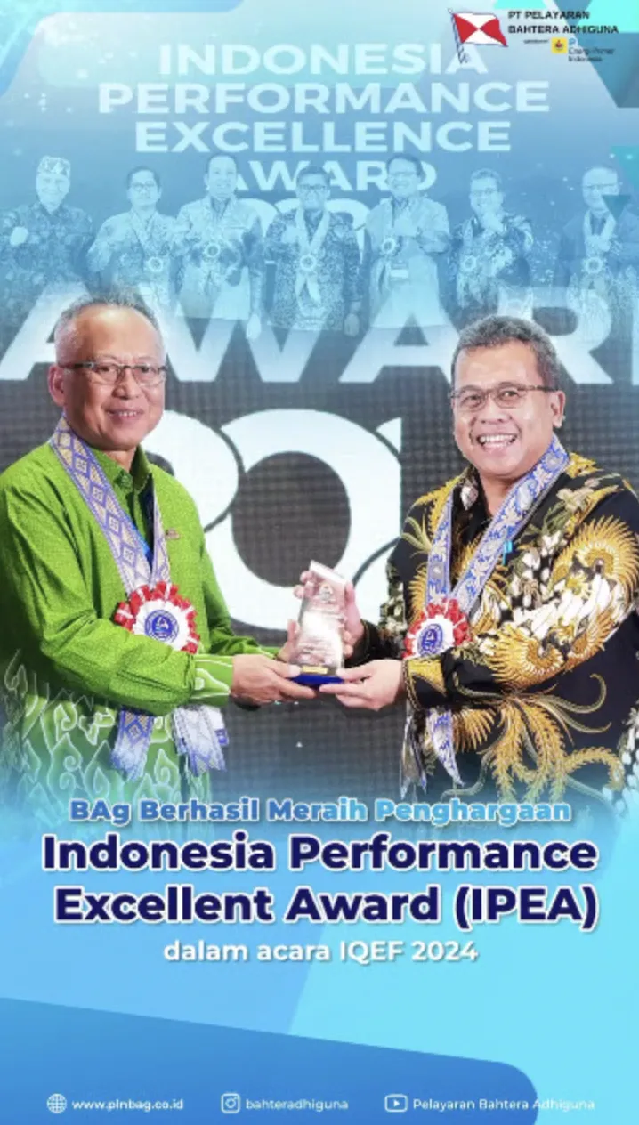 BAg Raih Penghargaan Indonesia Performance Excellence Award (IPEA) dalam acara Indonesia Quality Excellence Festival (IQEF) 2024