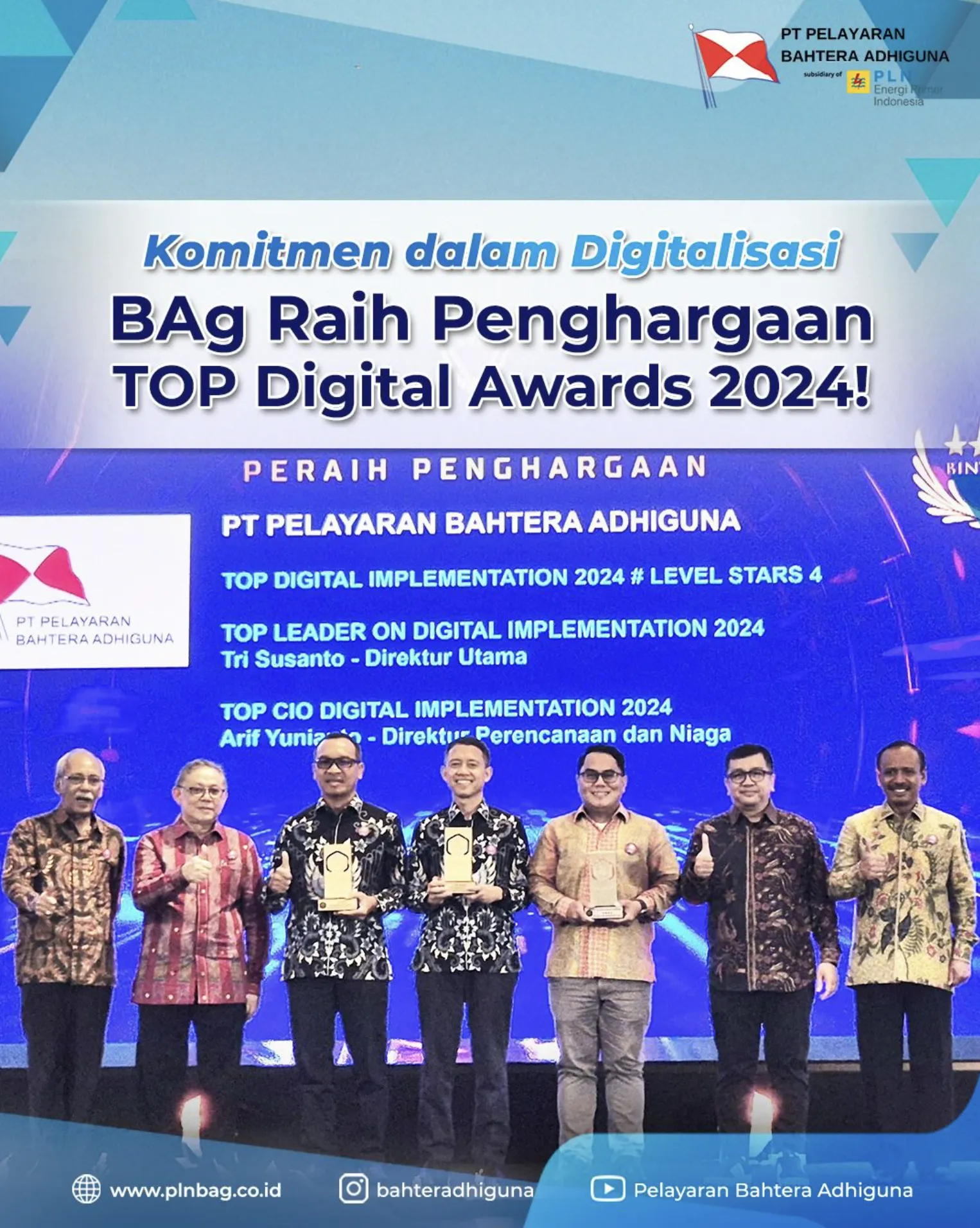 BAg Raih Penghargaan Top Digital Awards 2024