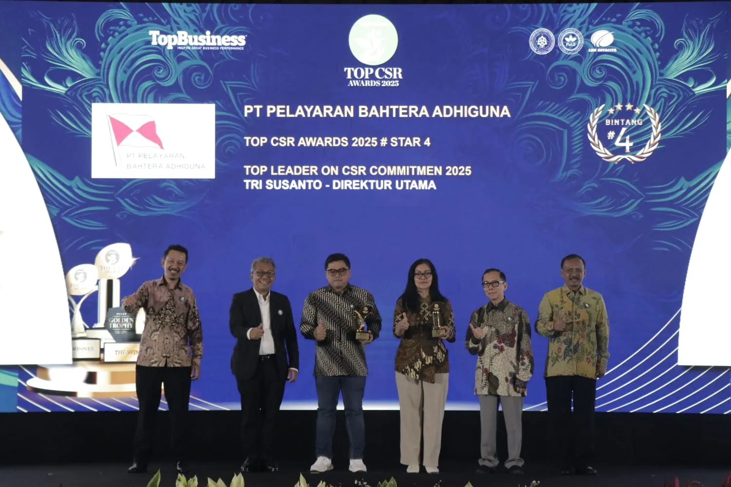 PT Pelayaran Bahtera Adhiguna Raih Penghargaan TOP CSR Awards 2025