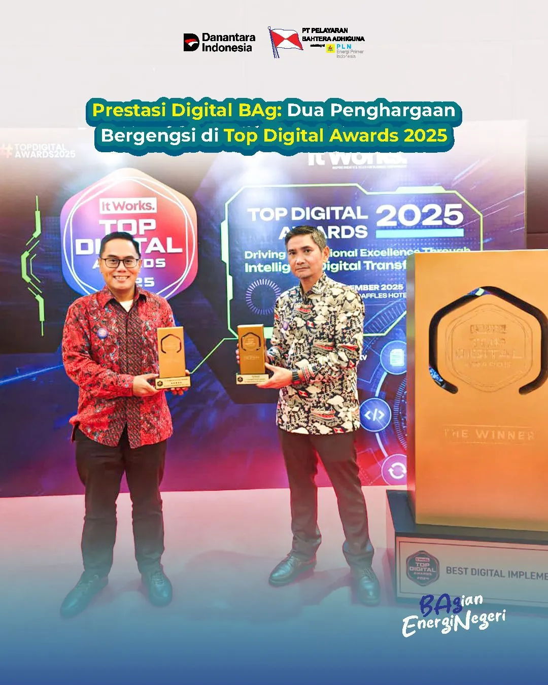 PT BAg Raih Dua Penghargaan di TOP Digital Awards 2025