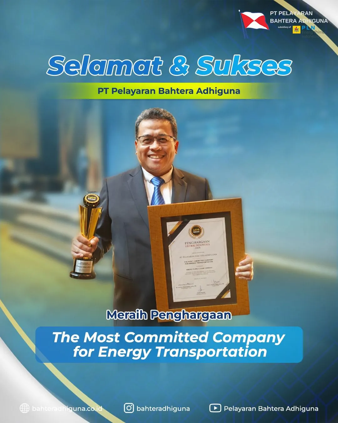 BAg Raih Penghargaan dari Listrik Indonesia, Komitmen Luar Biasa dalam Security of Supply